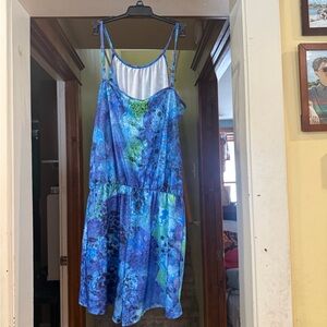 Elegant Blue Floral Jumpsuit